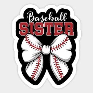 Baseball-Sister-Vintage-Sport-Lover-Sister-Mothers Day Sticker